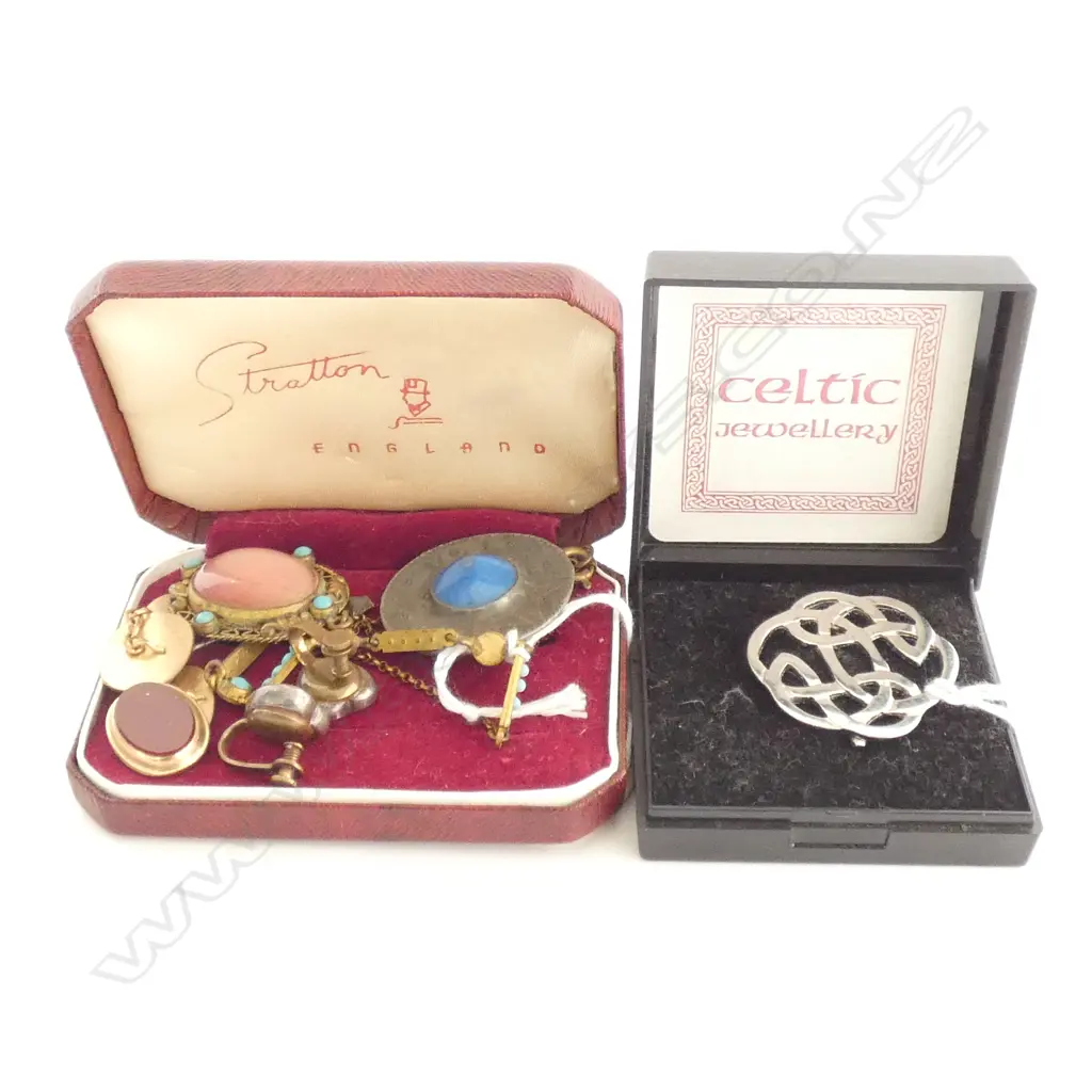 ASST COSTUME & SILVER JEWELLERY. SILVER CELTIC BROOCH... Image 1++