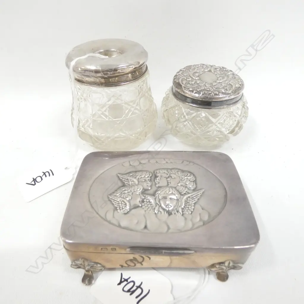STG SILVER BOX + 2 STG & CRYSTAL CONTAINERS Image 1++