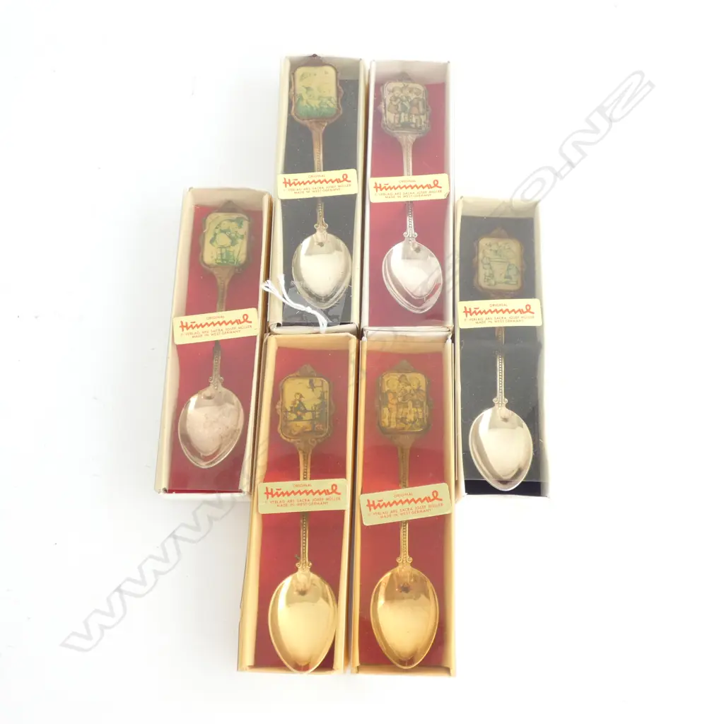 SIX HUMMEL COLLECTABLE TEASPOONS. ALL IN ORIGINAL BOXES Image 1++