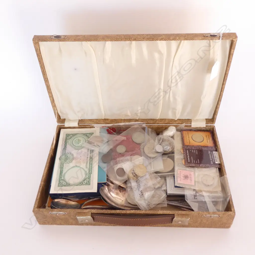 COLLECTION OF MISC COINS AND ASSORT EP CUTLERY Image 1++