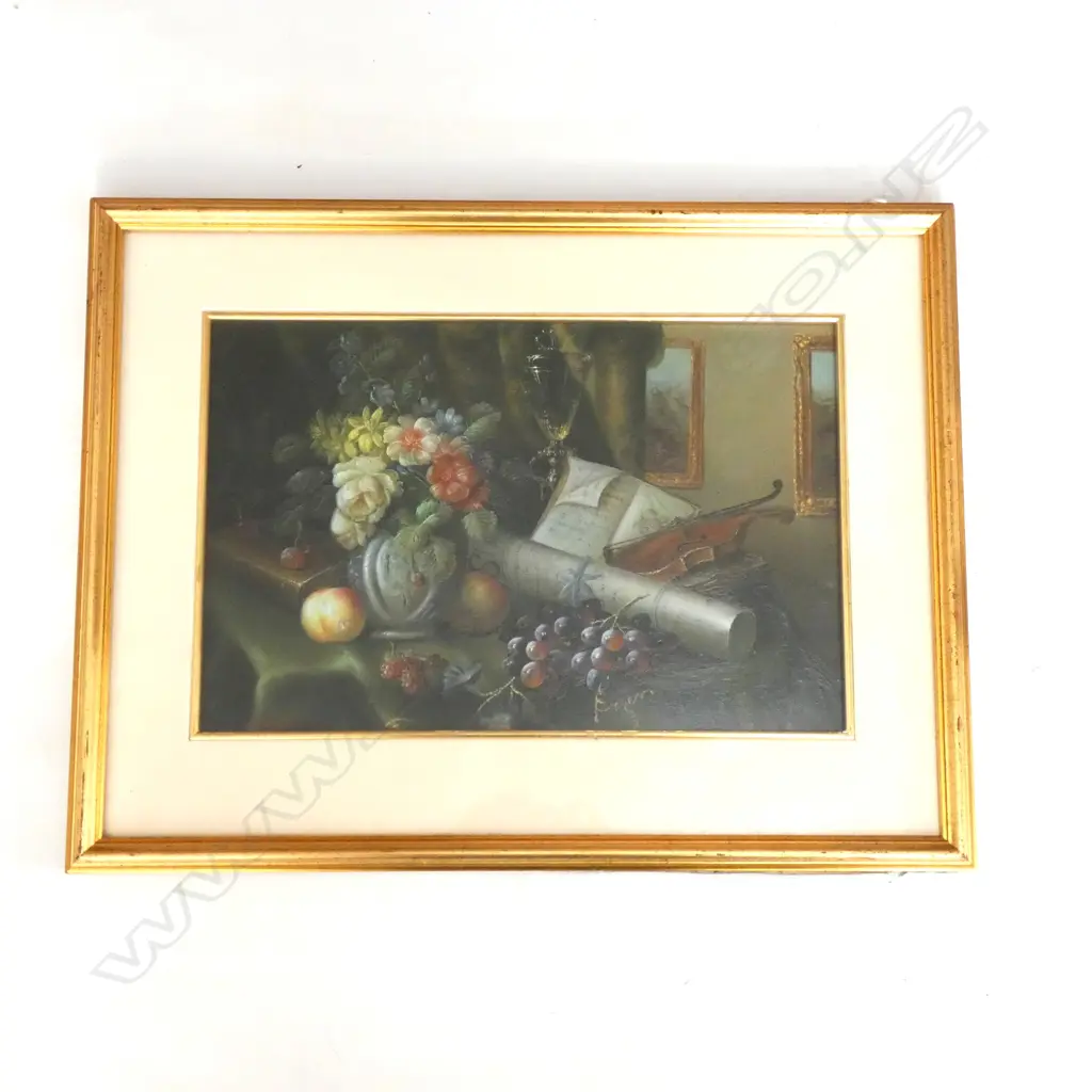 EUROPEAN 18thC STYLE OIL PAINTING ON PANEL, SIGNED ALBERT Image 1++