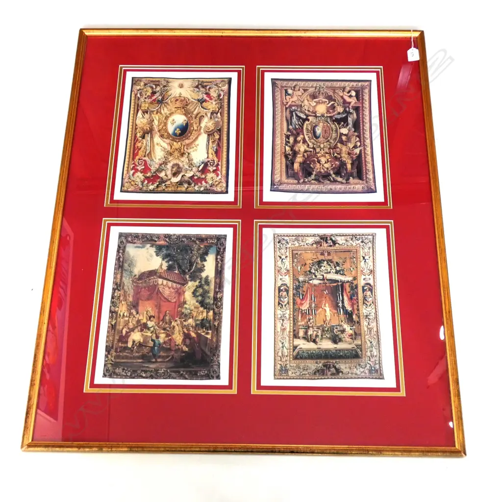 4 FRAMED PRINTS OF TAPESTRIES 955 X 800MM OVERALL.... Image 1++