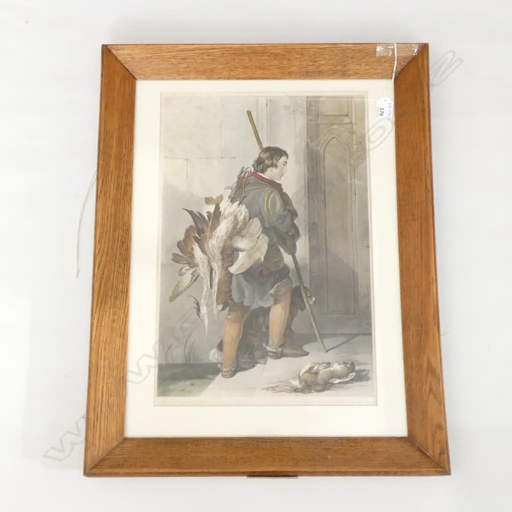 LANDSEER 'THE FALCONERS SON' PRINT 435 X 290MM... Image 1++