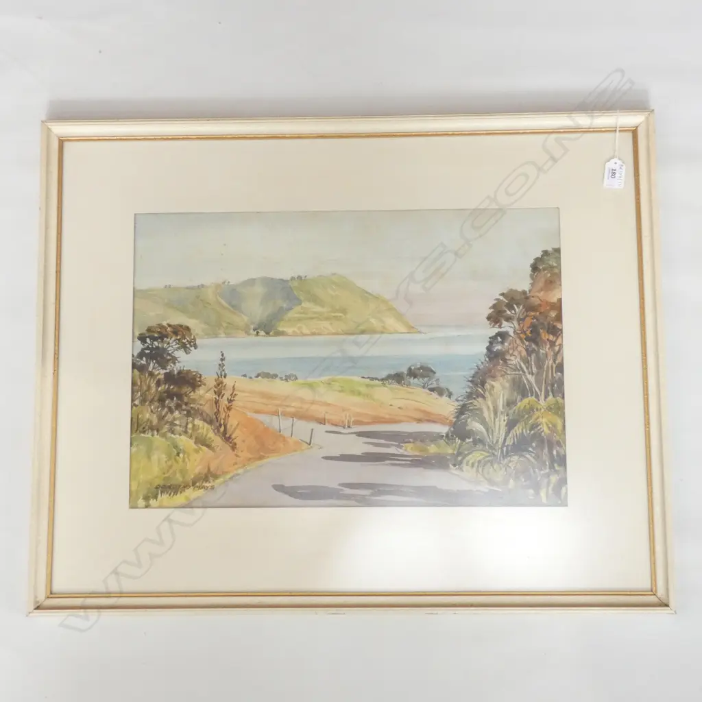 DOROTHY MAYS 'SOUTH HEAD MANAKAU' W/C 355 X 515MM Image 1++