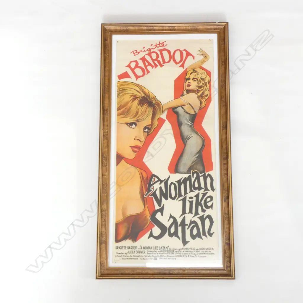 FILM POSTER 'A WOMAN LIKE SATAN' BRIGETTE BARDOT 715 X 310MM Image 1++