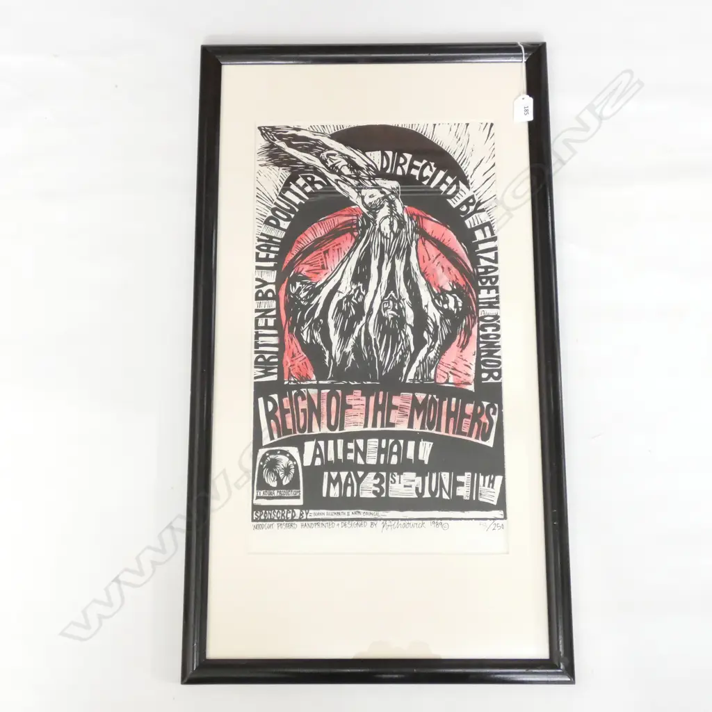 THEARTE WOODBLOCK POSTER 53/250 K. CHADWICK '89... Image 1++