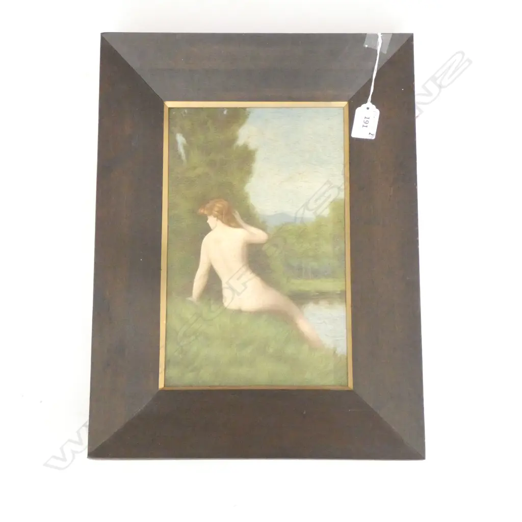 NUDE IN LANDSCAPE OLEOGRAPH, 280 X 180MM Image 1++