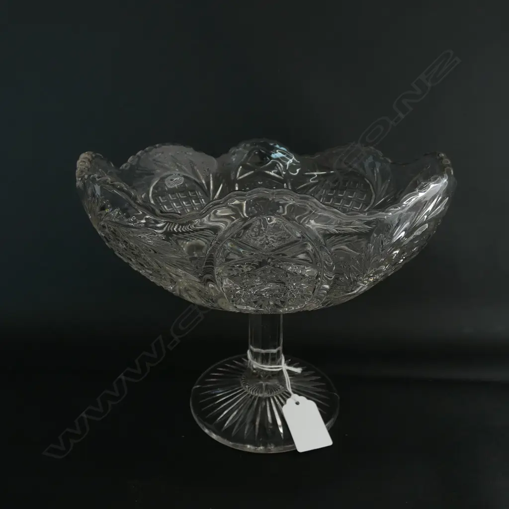 PRESSED GLASS COMPORT H. 170MM Image 1++
