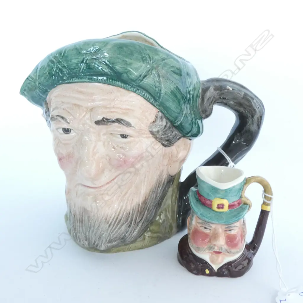 ROYAL DOULTON TOBY CHARCTER JUG; AULD MAC D5823 (H165MM) & SYLVAC MINIATURE 'CABBY' H65MM Image 1++