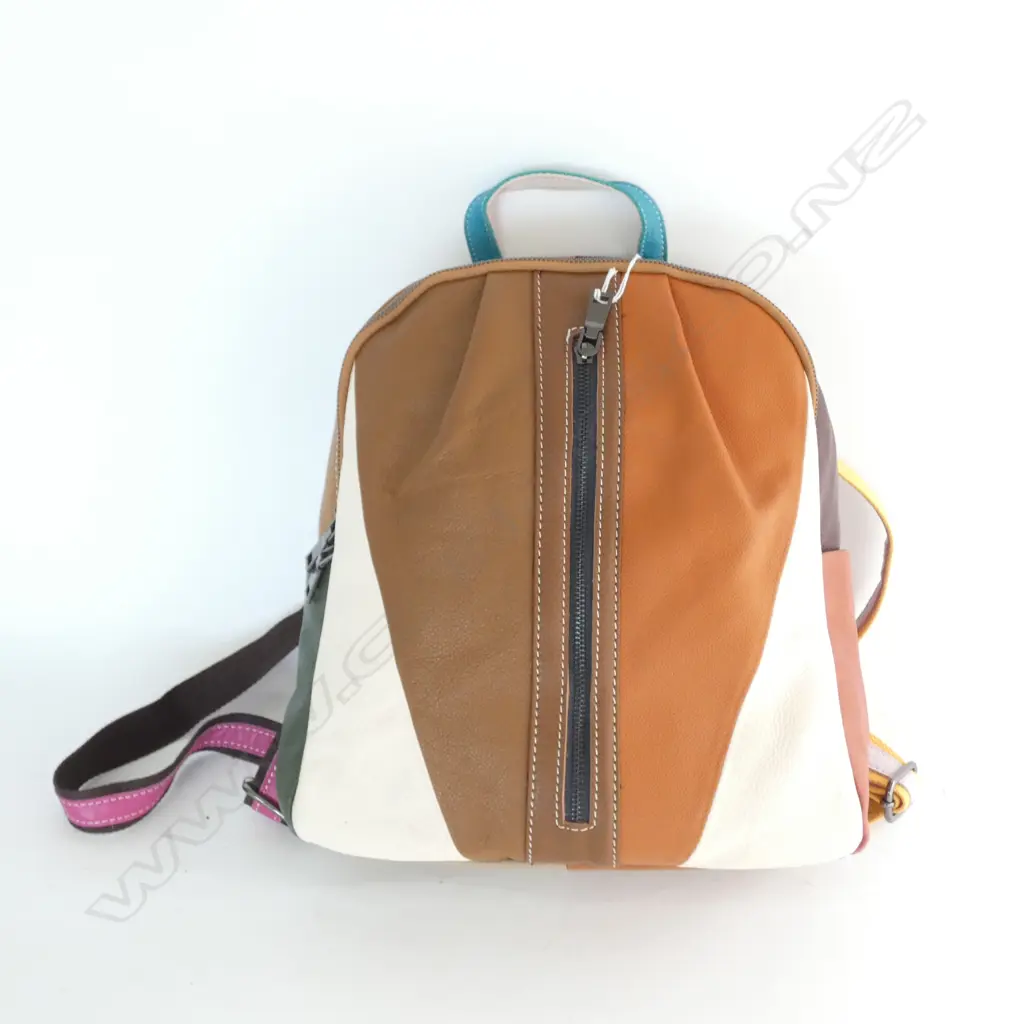 MULTI TONE LEATHER SATCHEL  Image 1++