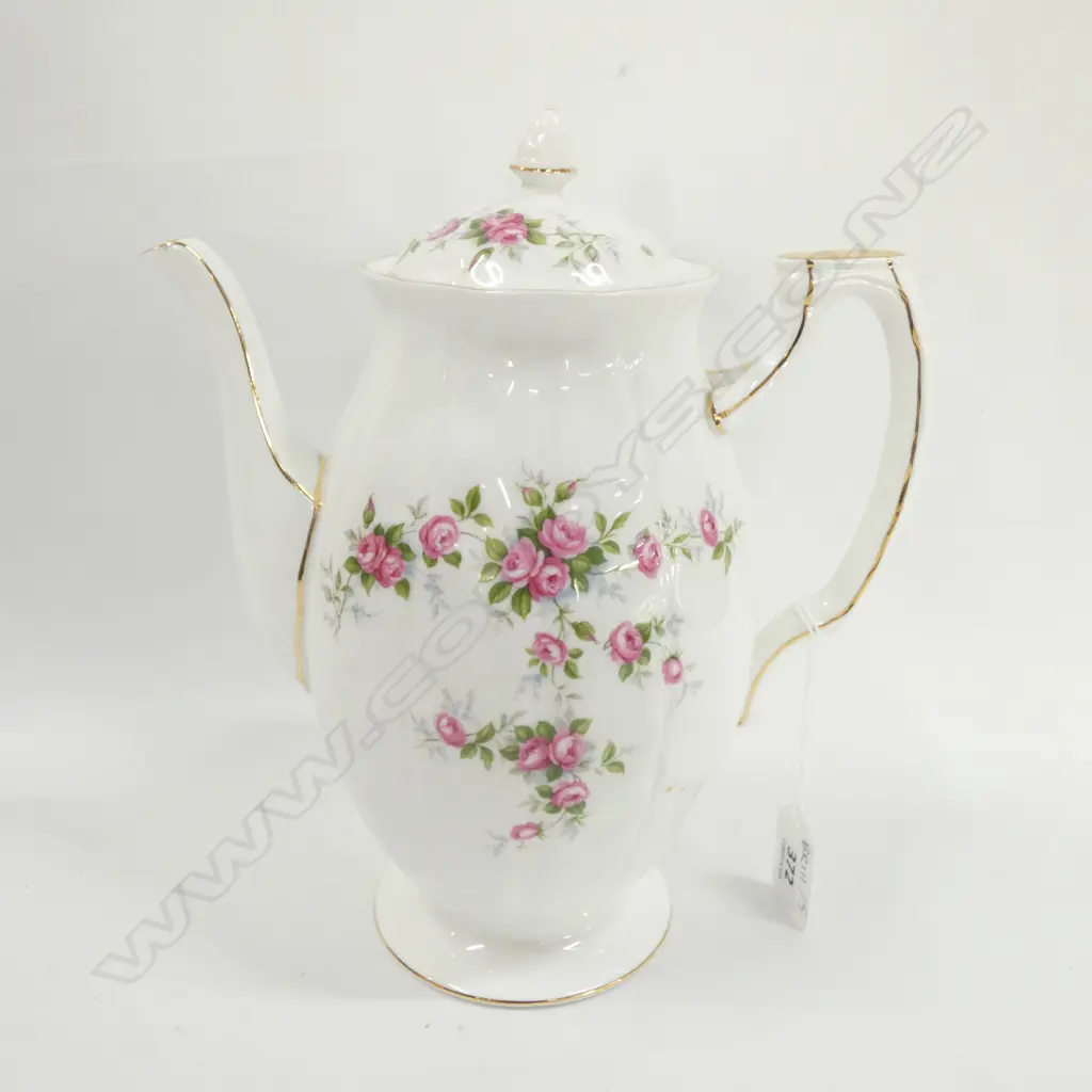 AYNSLEY 'GROTTO ROSE' TEAPOT H. 230MM Image 1++