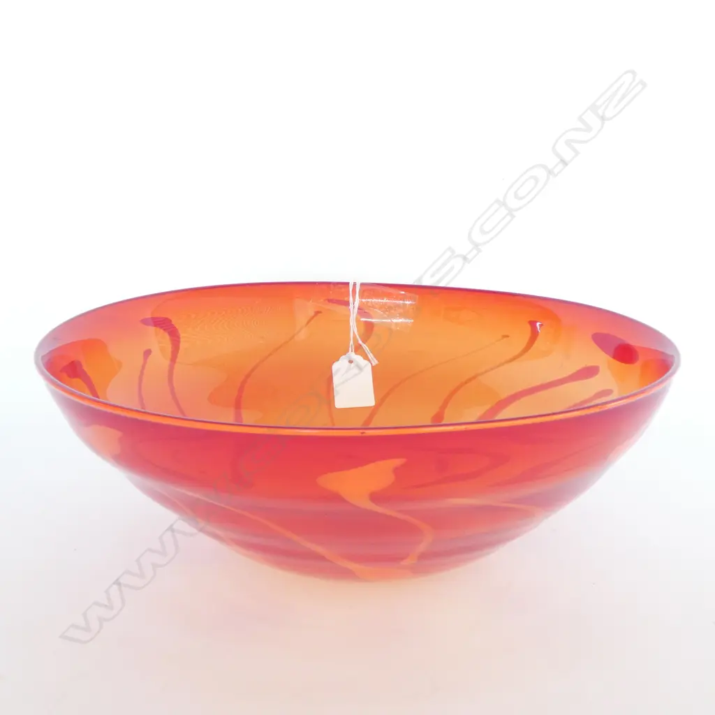 LYNDEN OVER GLASS BOWL, SIGNED & DATED 2001. DIA.305mm Image 1++