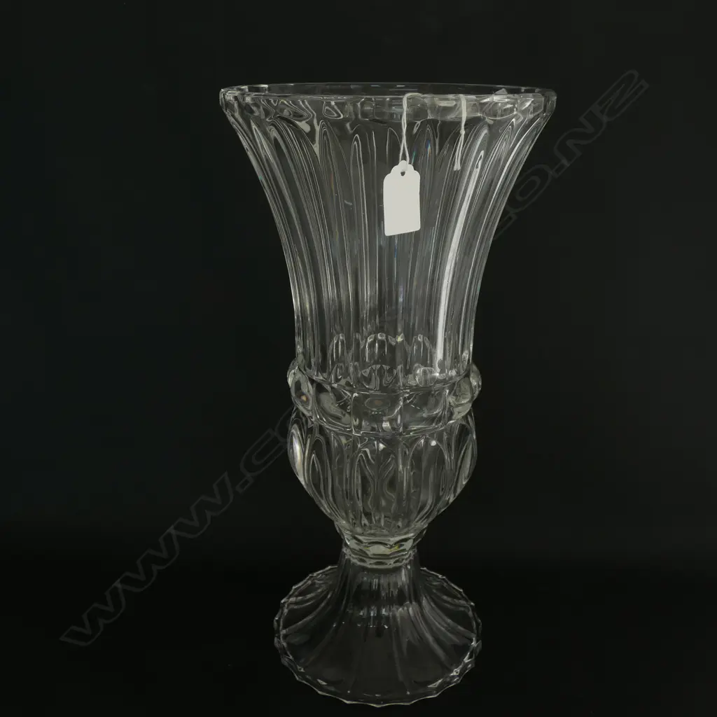 LARGE PRESSED GLASS VASE H. 405MM Image 1++