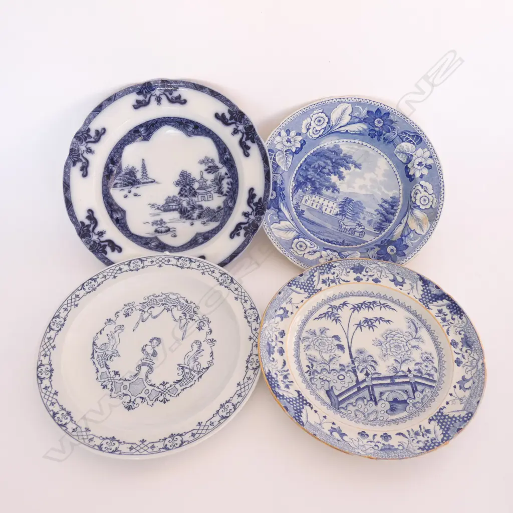 4 PCES B/W; WEDGWOOD, DAVENPORT, SPODE, AF Image 1++