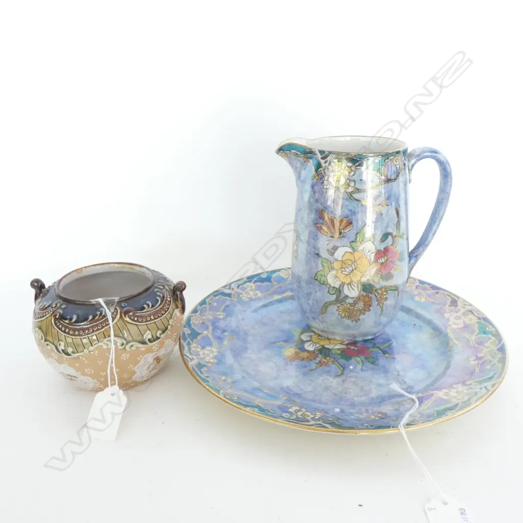 GRIMWADES BYZANTA JUG & PLATE, DOULTON CHINE POSY VASE Image 1++