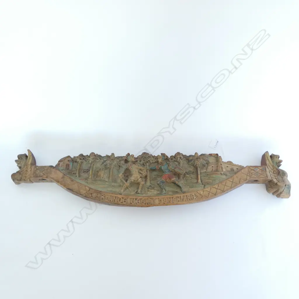 SPANISH CARVED WOOD PANEL - HIGH RELIEF & WITH REMNANT PAINT FINISH Image 1++