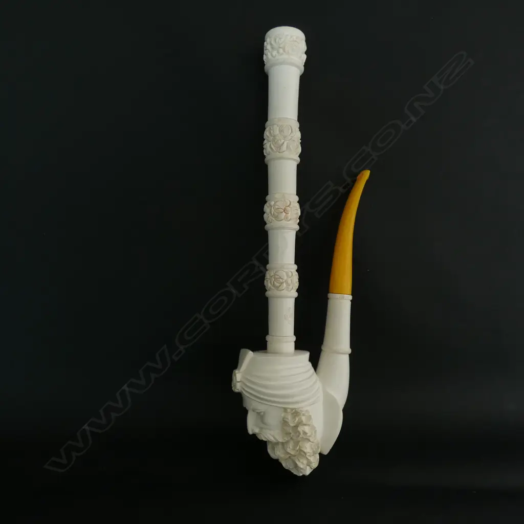 TURKISH MEERSCHAUM PIPE -  C. 1960 - L. 290MM Image 1++