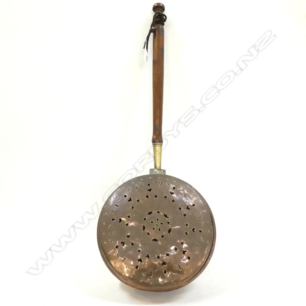 VINTAGE COPPER CHESTNUT ROASTER L. 810MM Image 1++