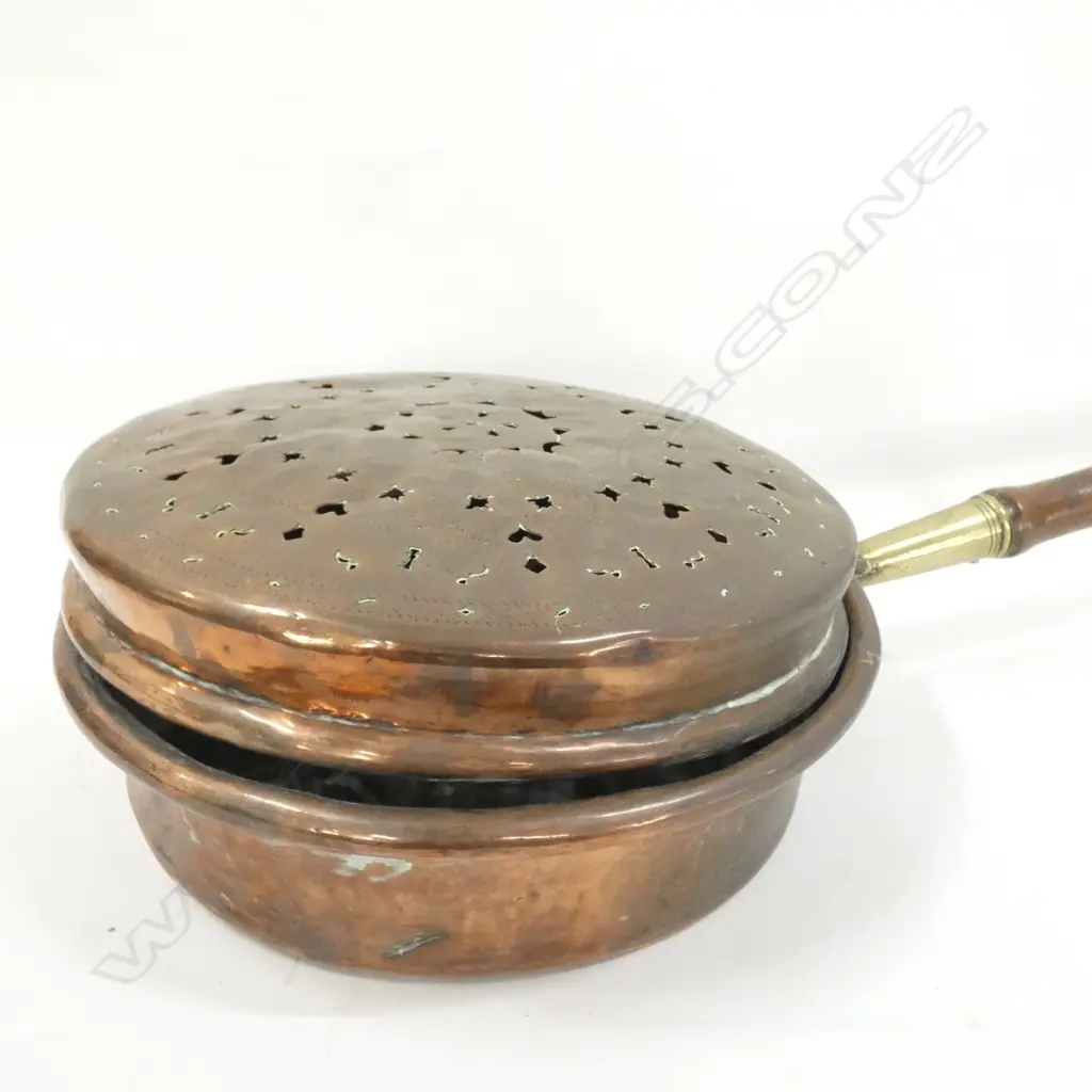 VINTAGE COPPER CHESTNUT ROASTER L. 810MM Image 1++
