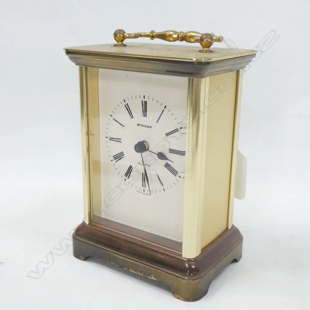 STAIGER QUARTZ CARRIAGE CLOCK  W/GERMANY  H130MM Image 1++