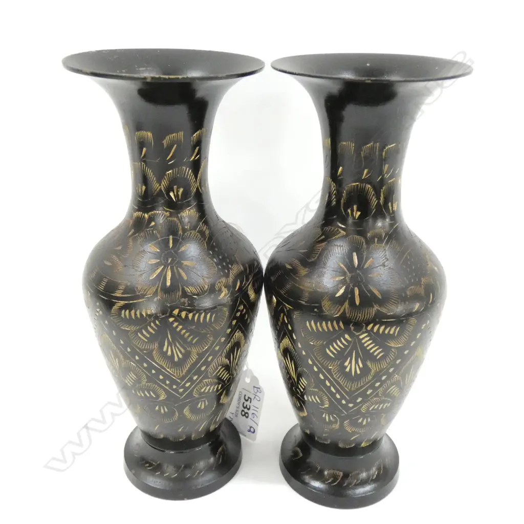 PR ETCHED METAL VASES H. 190MM Image 1++