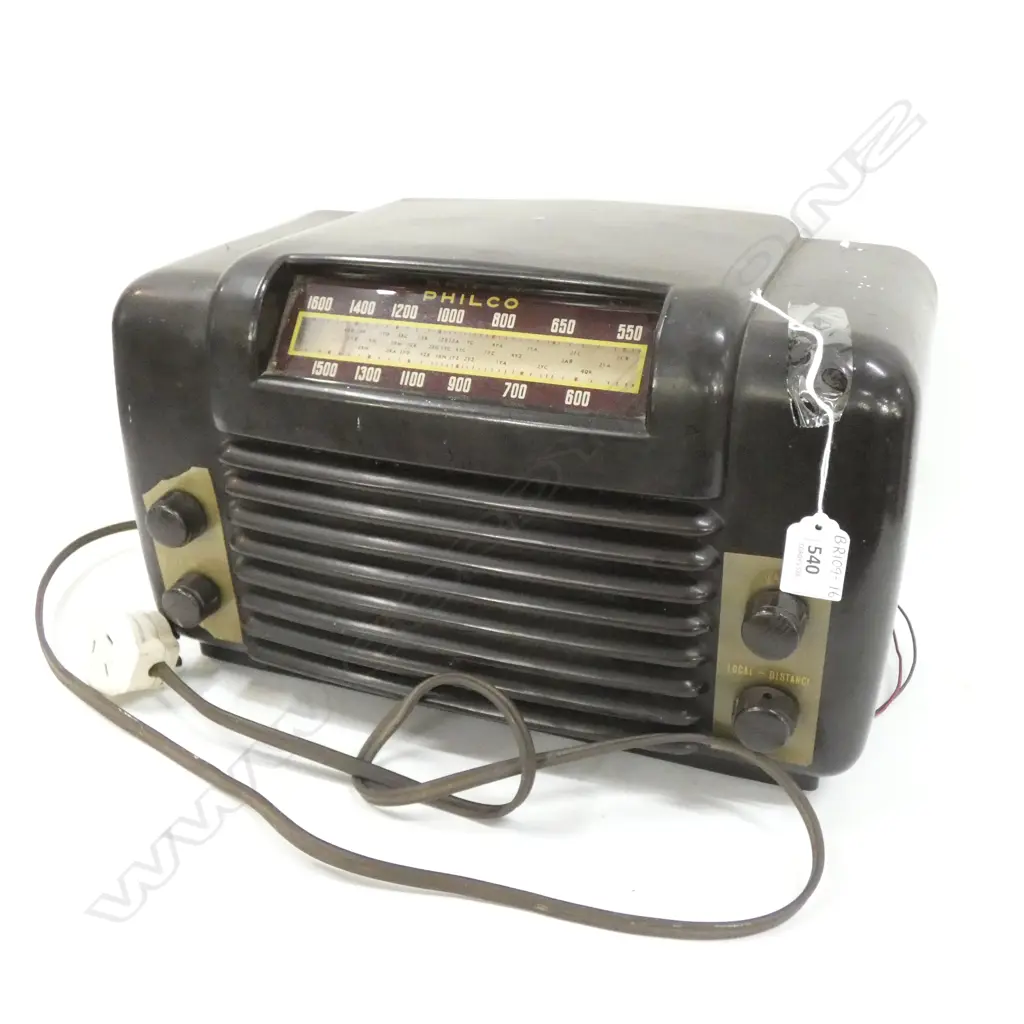 OLD BROWN BAKELITE PHILCO VALVE RADIO 380 X 210 X 260.... Image 1++