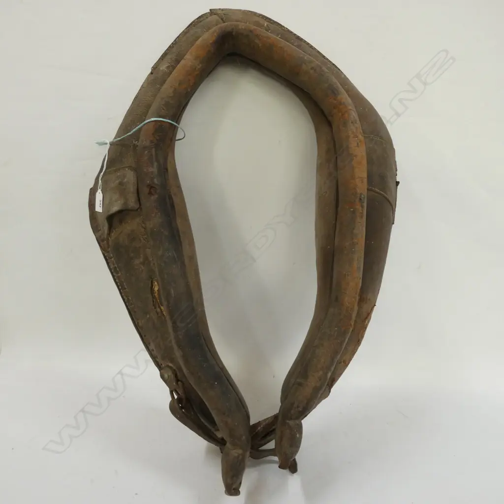 VINTAGE LEATHER HORSE COLLAR L. 800MM Image 1++