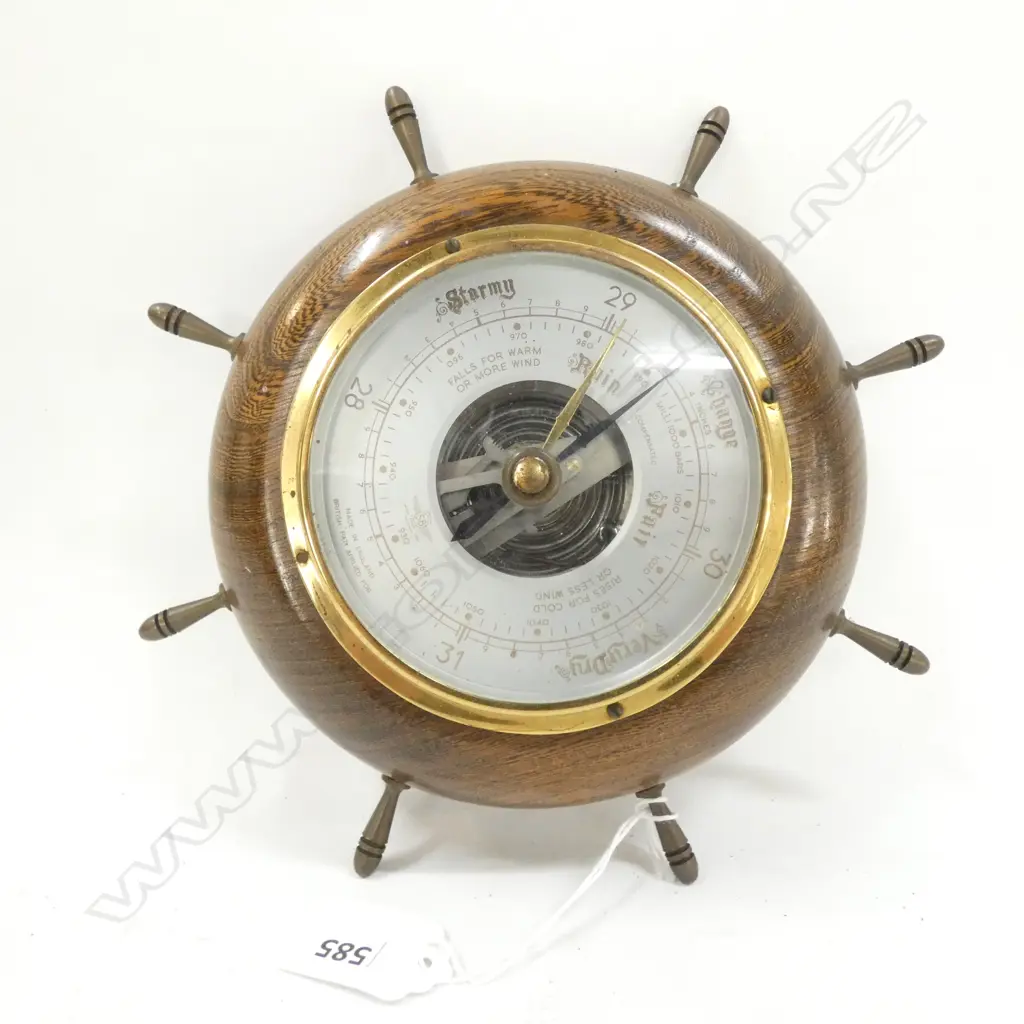 SHIPS WHEEL BAROMETER DIA 210MM Image 1++