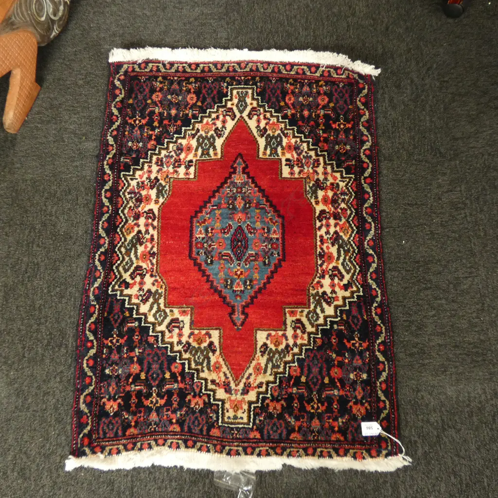 (248G) PERSIAN H/KNOTTED SANADAJ RUG 880 x 680 mm Image 1++
