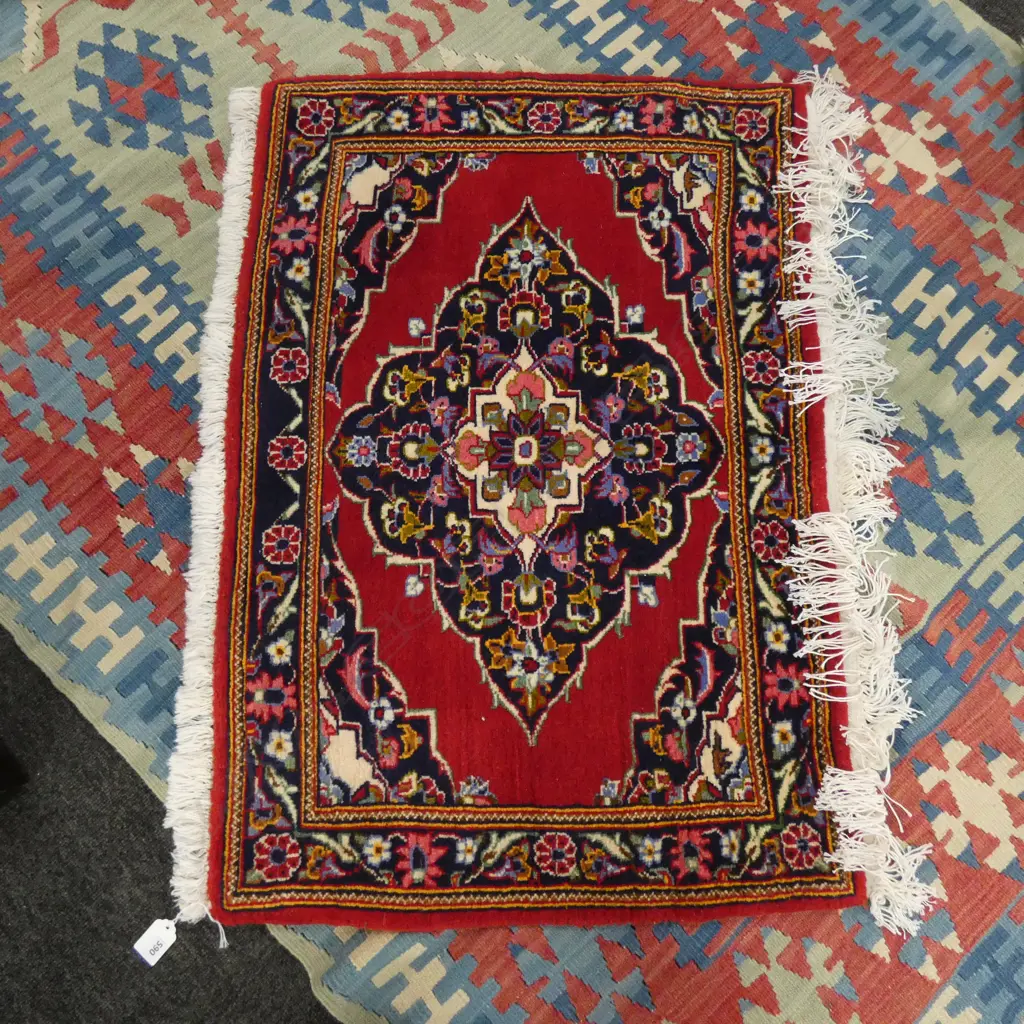 (282G) PERSIAN H/KNOTTED SAROUGH RUG 820 x 580mm Image 1++