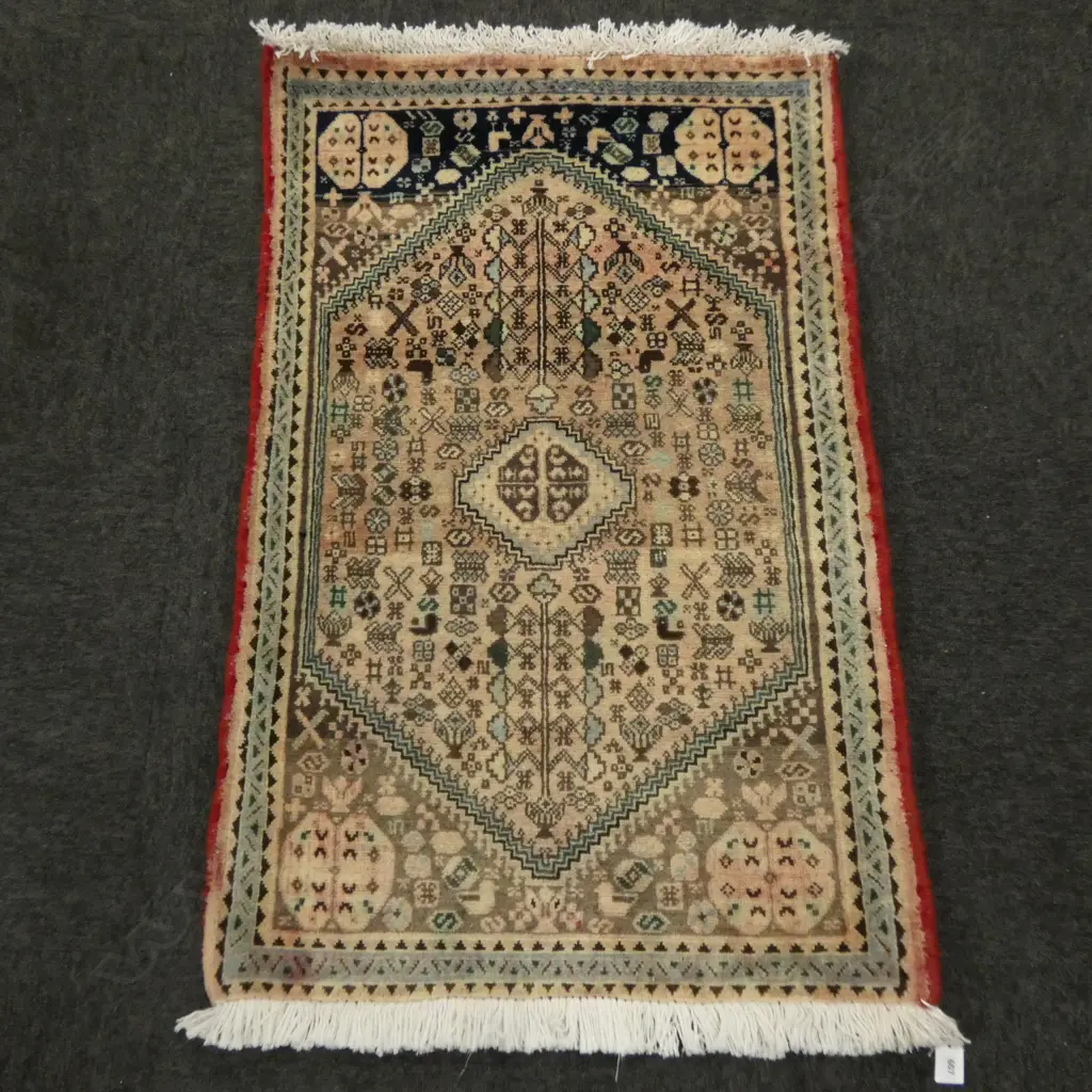 (249G) PERSIAN H/KNOTTED ABADEH RUG 1000 x 630 mm Image 1++