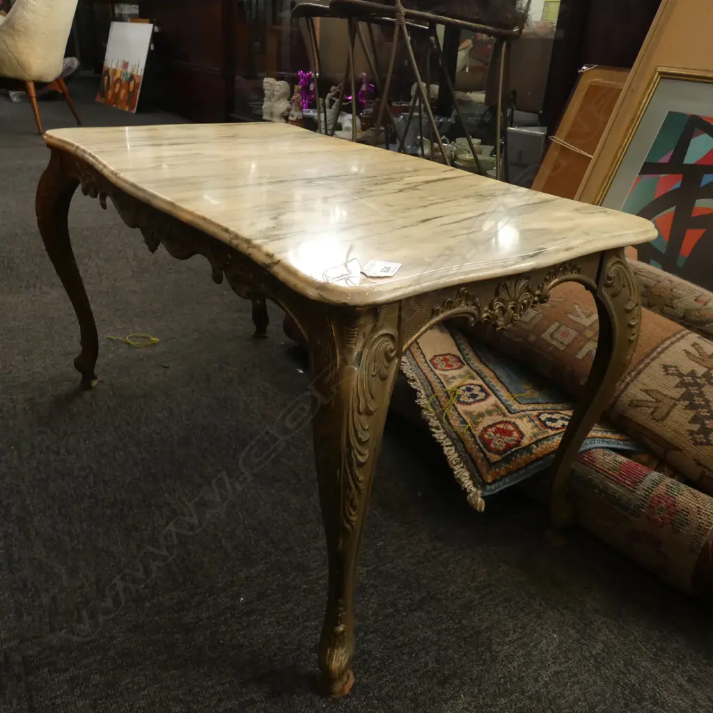 SMALL VINTAGE MARBLE TOPPED TABLE Image 1++