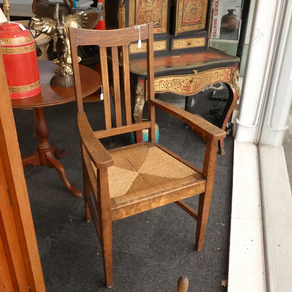 PR OAK CHAIRS WOVEN SEATS Image 1++