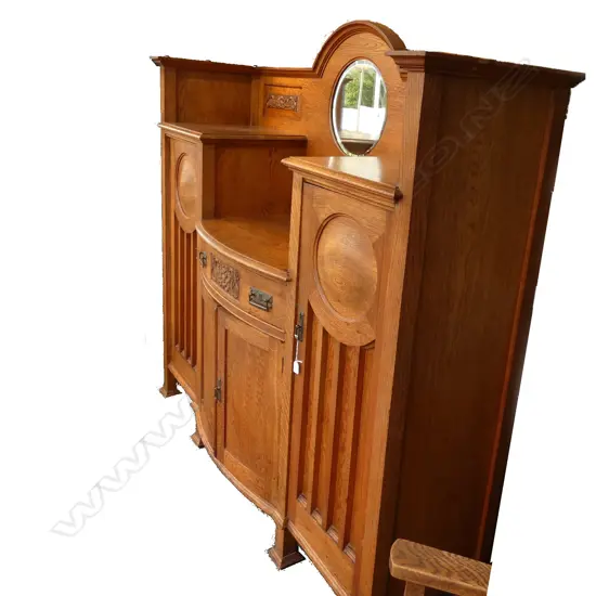 OAK ARTS & CRAFT DRESSER...