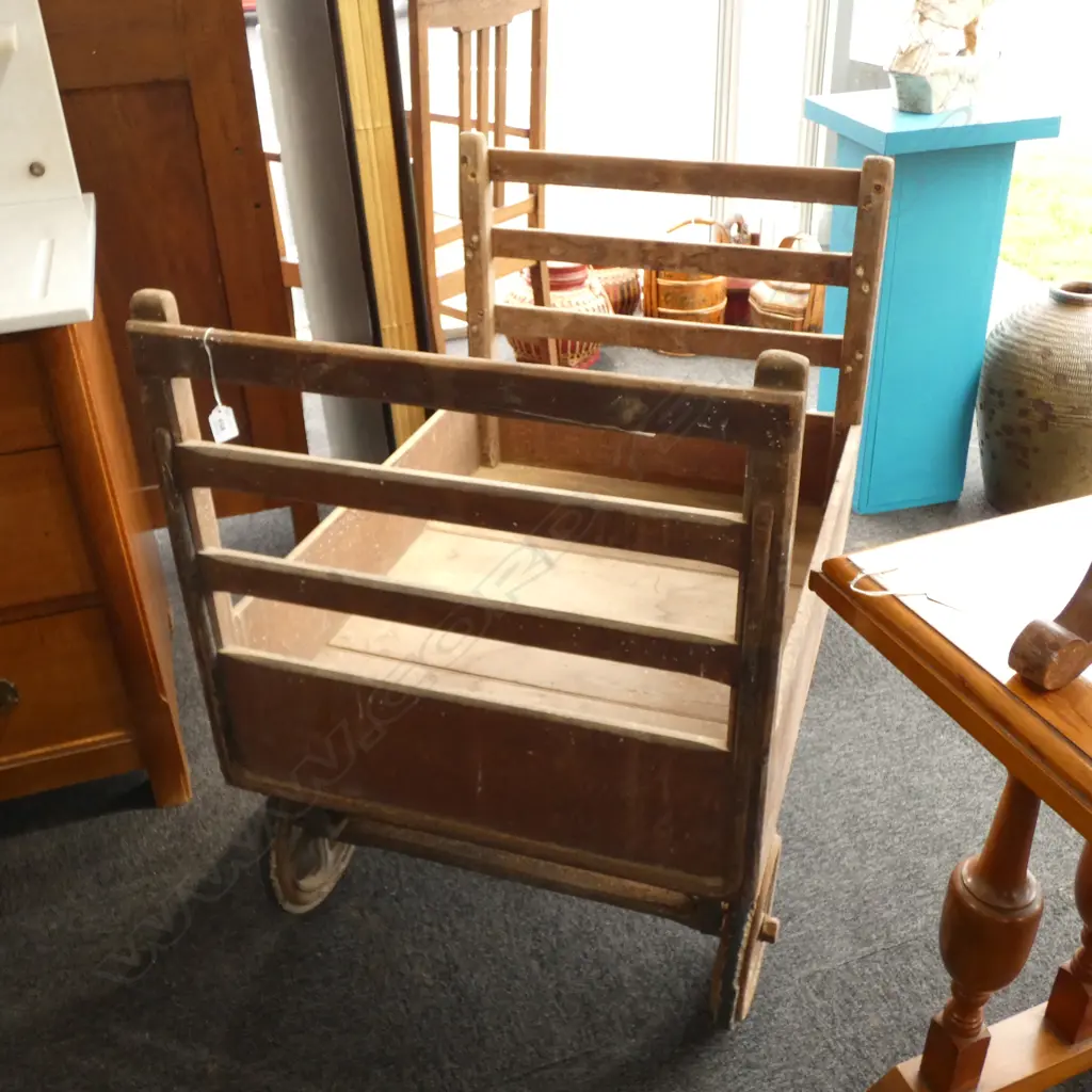 NZ VINTAGE FACTORY CART...MAKERS LABEL... Image 1++