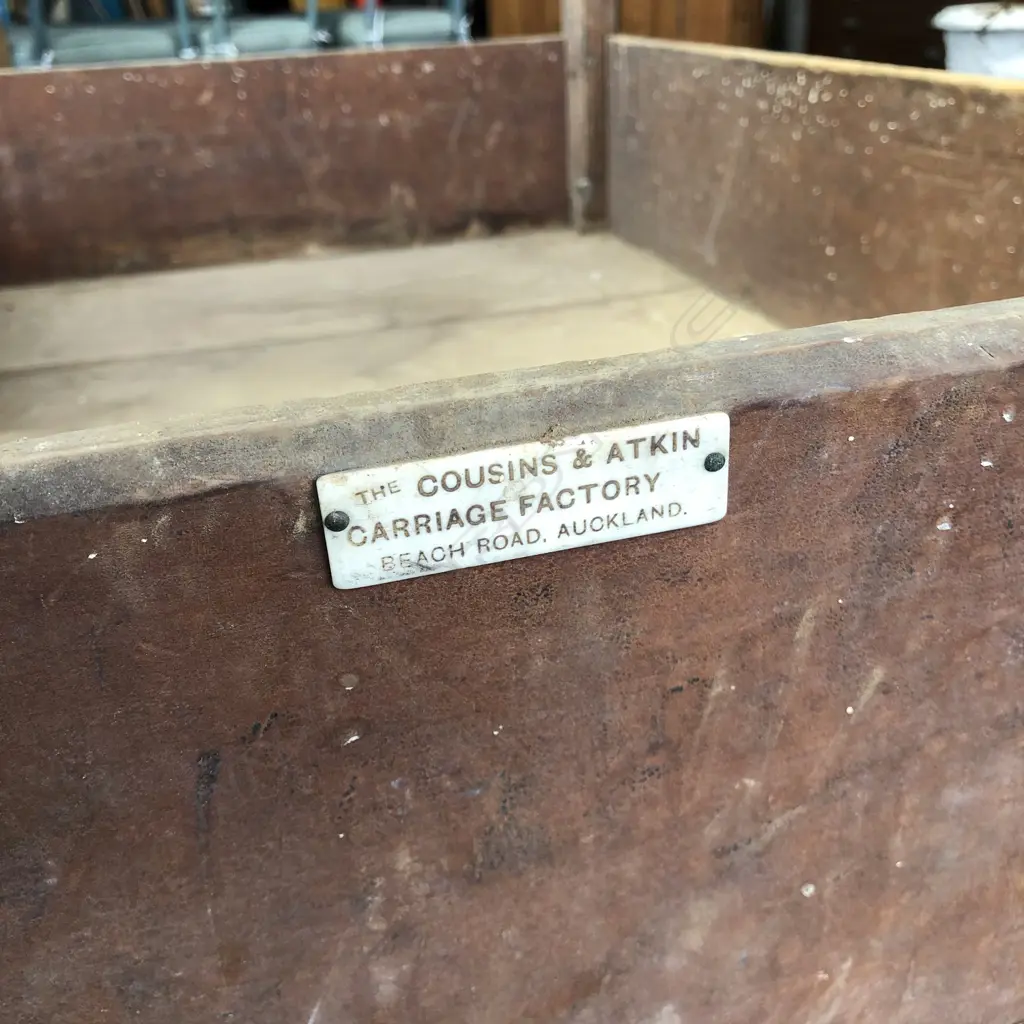 NZ VINTAGE FACTORY CART...MAKERS LABEL... Image 1++