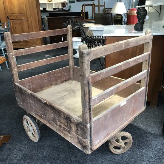 NZ VINTAGE FACTORY CART...MAKERS LABEL...