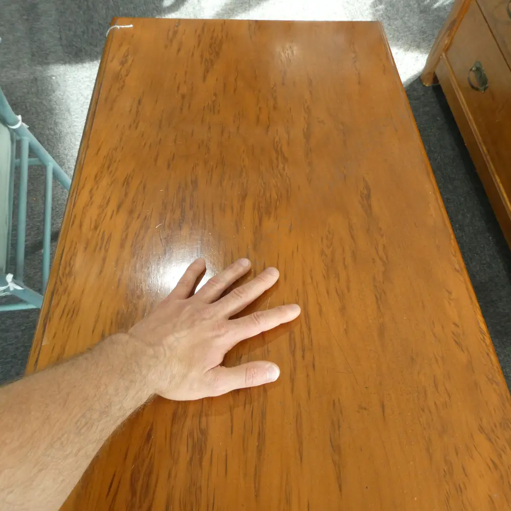 COLONIAL REFECTORY SIDE TABLE; SOLID MOTTLED KAURI TOP... Image 1++