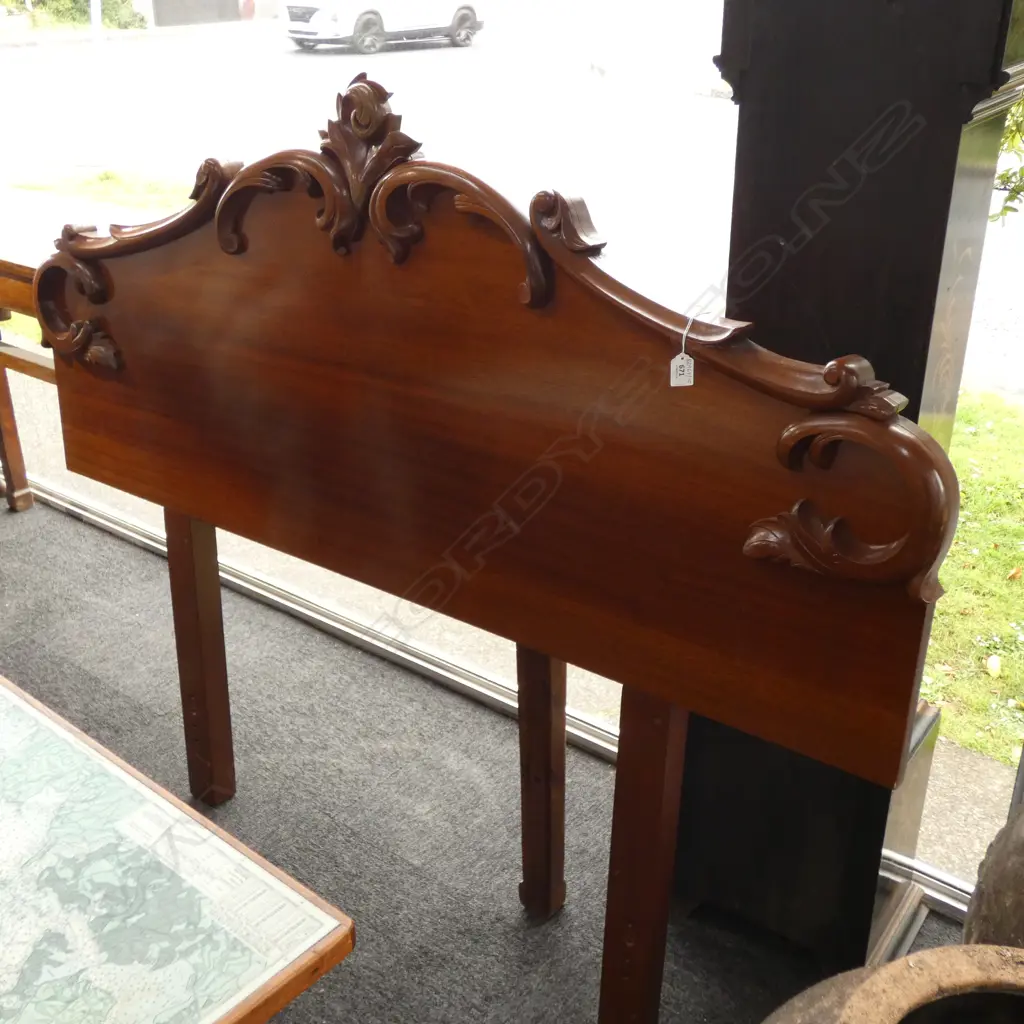 VICTORIAN STYLE MAHOGANY DOUBLE QUEEN BED HEAD  Image 1++