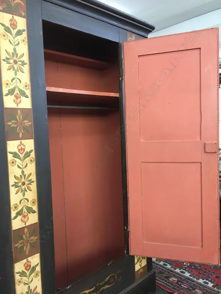 19THC SWEDISH PAINTED ARMOIRE W.1170MM. H.1880mm. D.450mm Image 1++