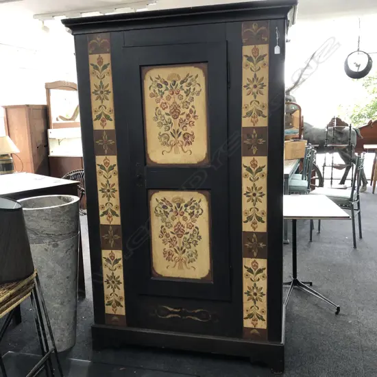 19THC SWEDISH PAINTED ARMOIRE W.1170MM. H.1880mm. D.450mm