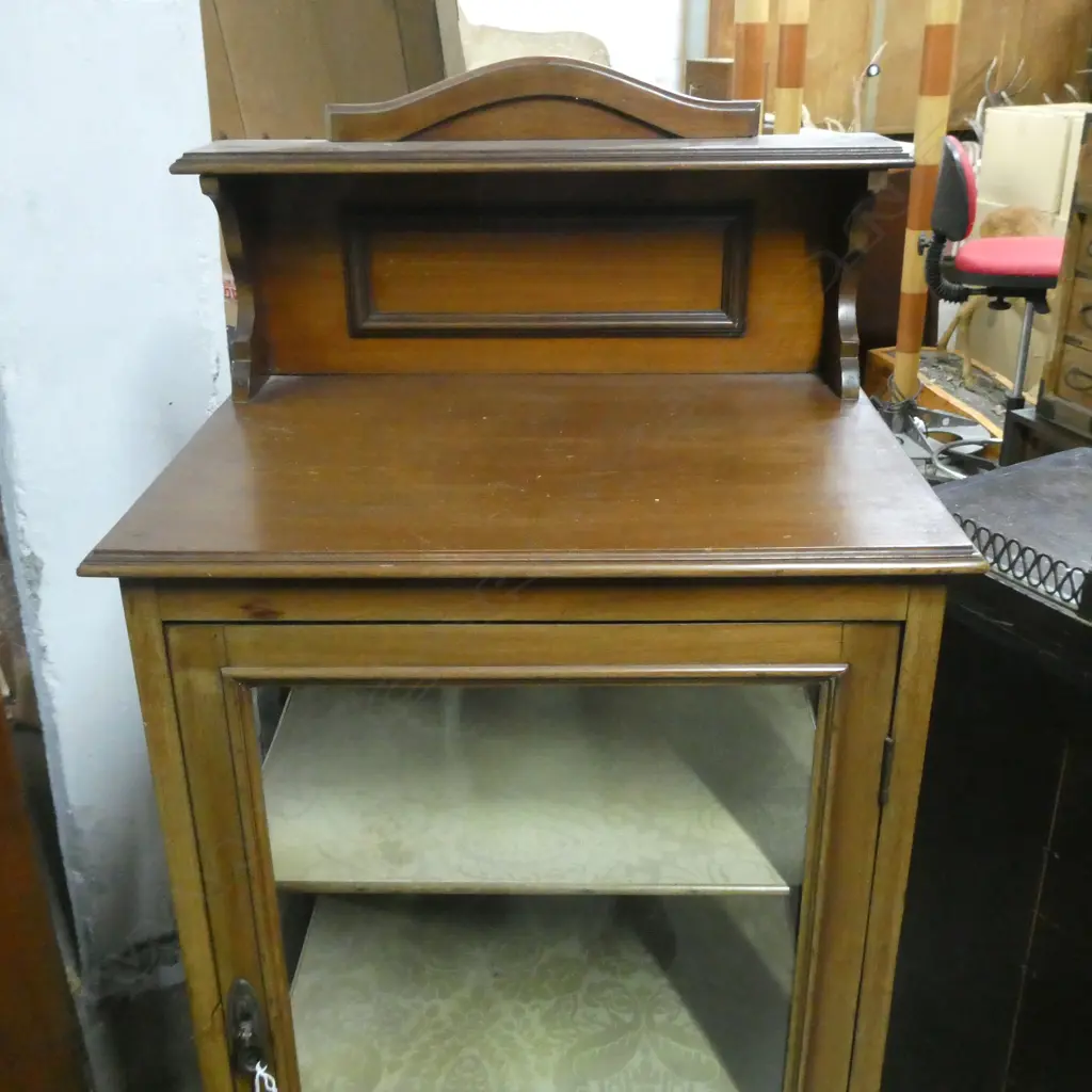 EDWARDIAN GLAZED DISPLAY CABINET Image 1++