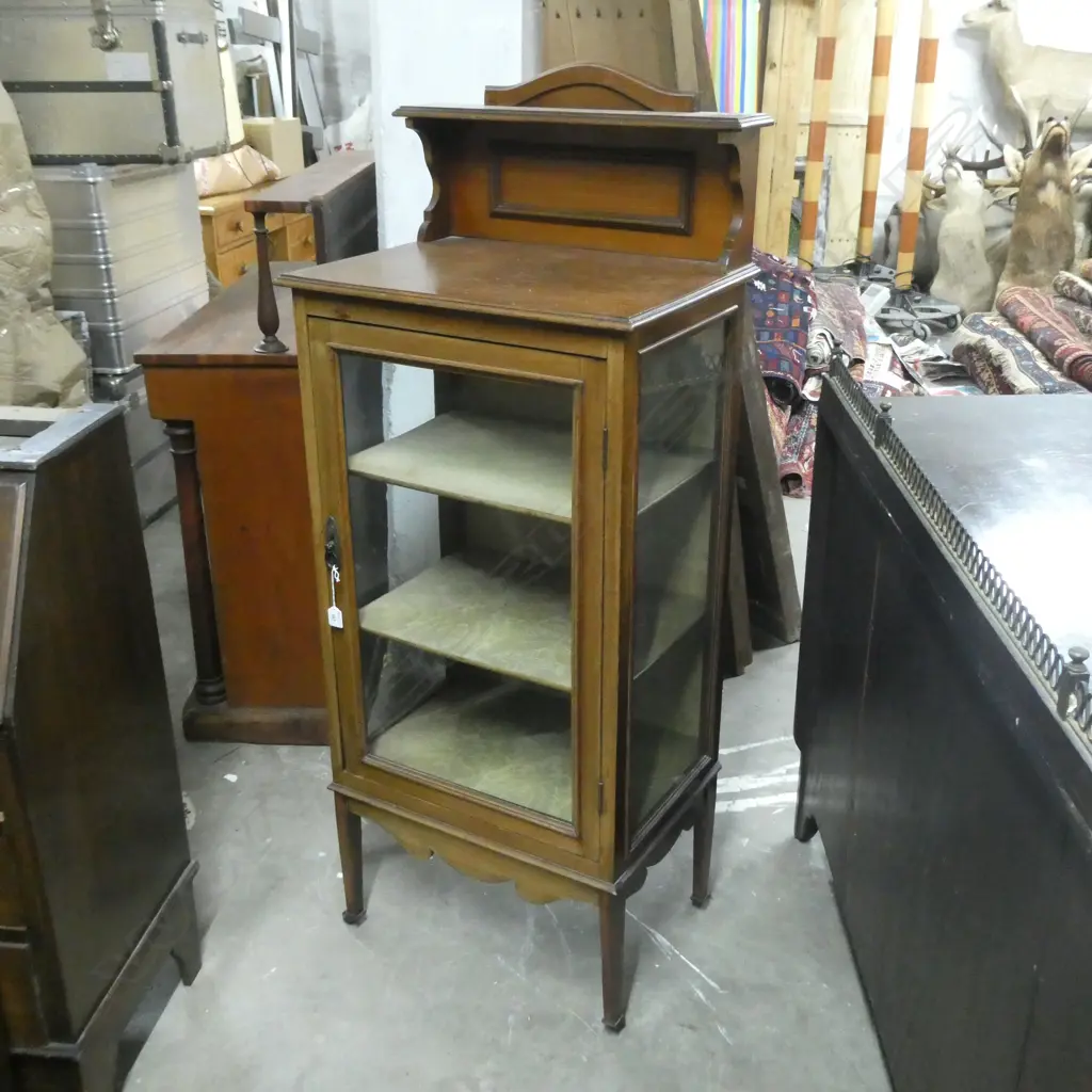 EDWARDIAN GLAZED DISPLAY CABINET Image 1++