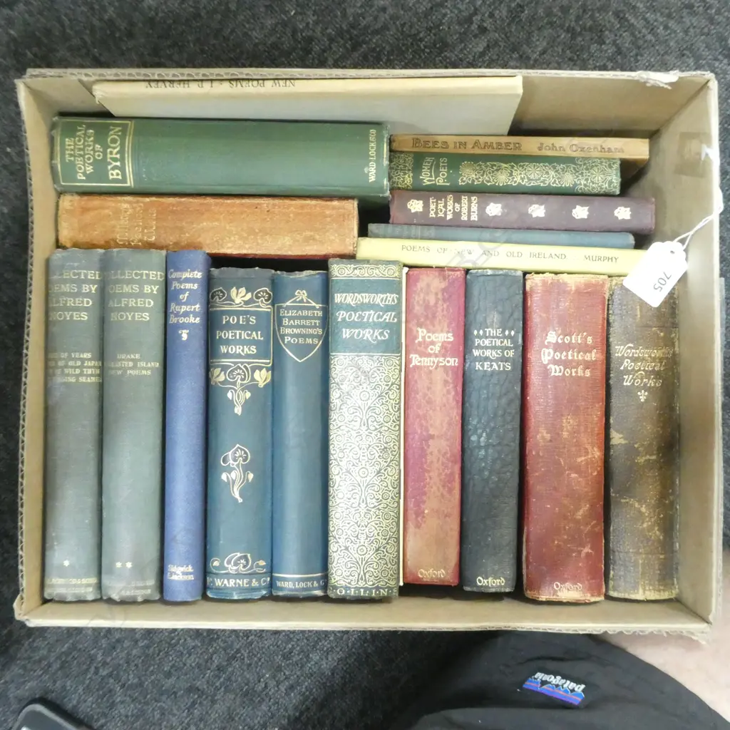 BOX LOT OLD POETRY BOOKS INCL. BYRON  Image 1++