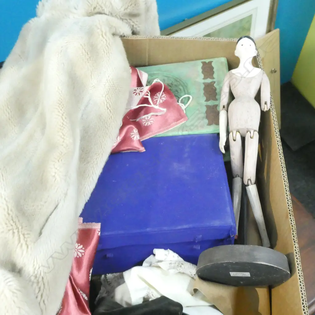 VINTAGE FABRICS/ SEWING BOXES ETC Image 1++