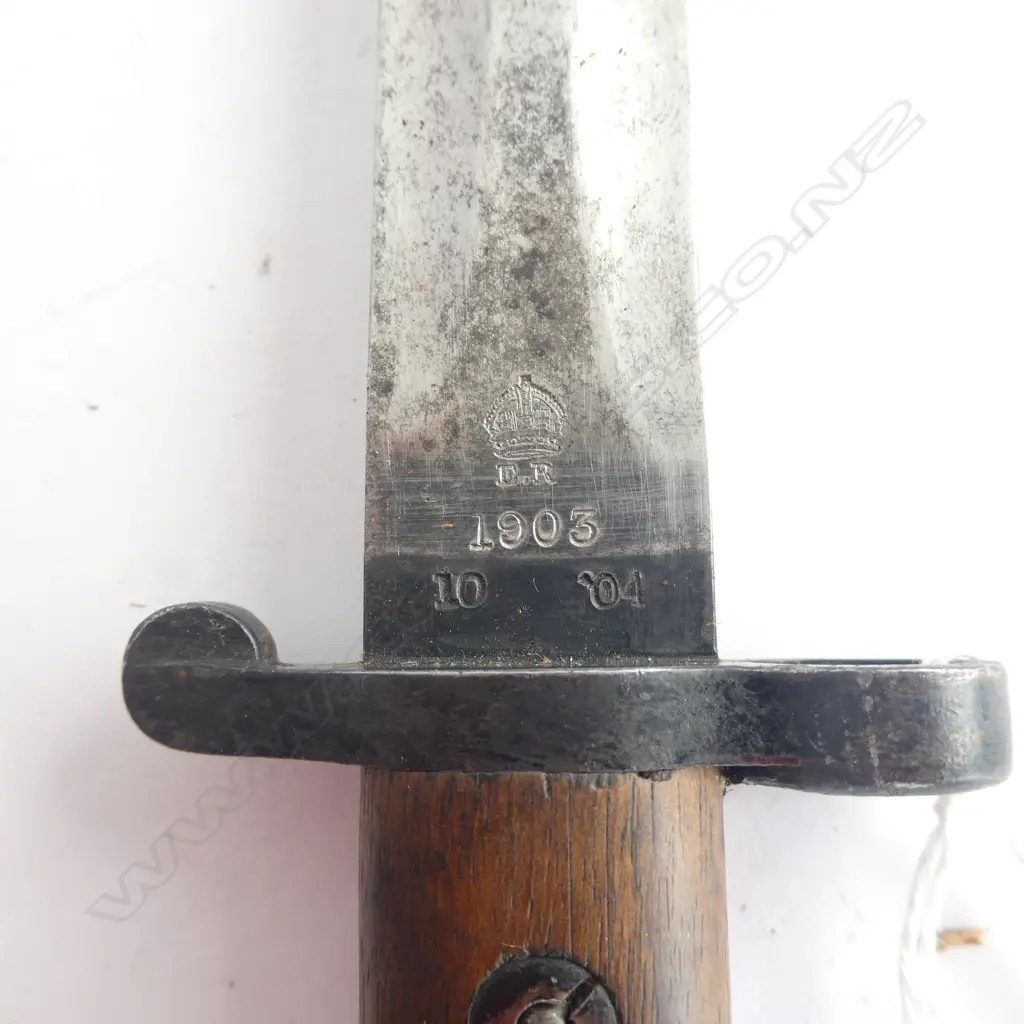 BRITISH P.1903 BAYONET by MOLE w LEATHER SCABBARD & FROG. OVERALL L.465mm Image 1++