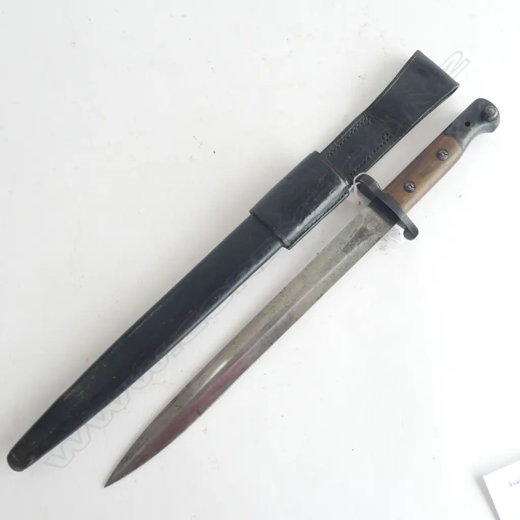 BRITISH P.1903 BAYONET by MOLE w LEATHER SCABBARD & FROG. OVERALL L.465mm Image 1++