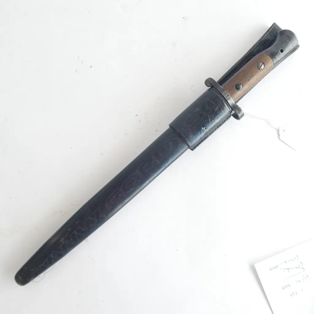 BRITISH P.1903 BAYONET by MOLE w LEATHER SCABBARD & FROG. OVERALL L.465mm Image 1++