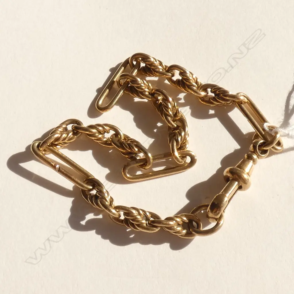 OLD 9ct GOLD BRACELET PRINCE OF WALES LINKS 13.2gms Image 1++