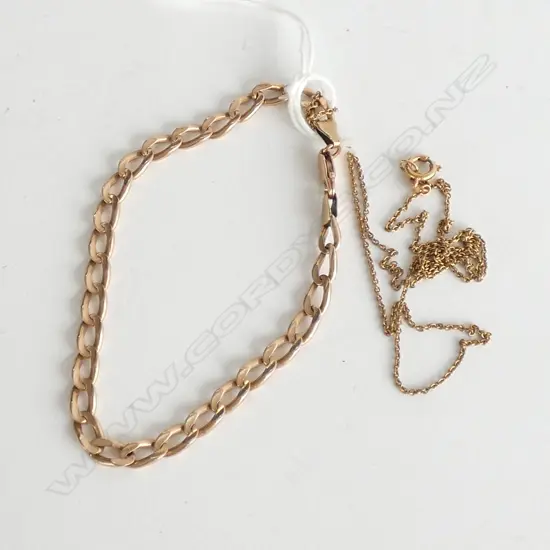 2 9CT GOLD CHAINS 8.1 GRAMS